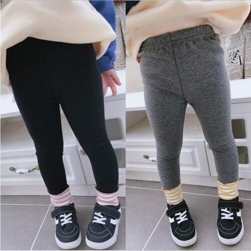 2019 Girl kids pants leggings for winter velvet warm baby children trousers clothes