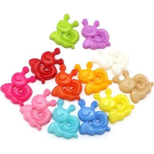300pcs Mixed Snail Shaped 2 Hole Buttons Fit Sewing Scrapbooking Embellishments 13x15mm