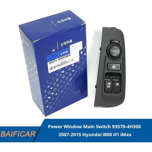 Baificar Brand New Genuine Power Window Main Switch 93570-4H300 For 2007-2015 Hyundai i800 H1 iMax