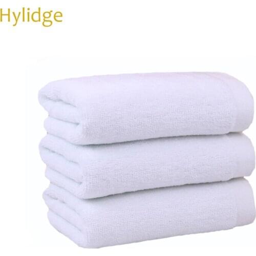 Hylidge 33*74CM Cotton White Towel For Children Kids Bath Towel Bathroom Cleaning Towels Infant Toddler Bath Towels Wholesale