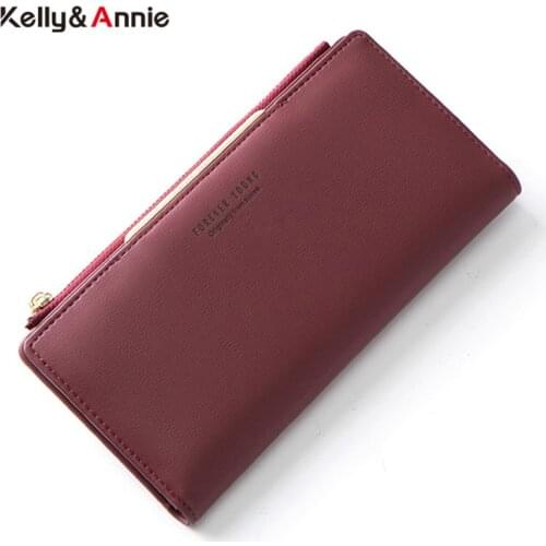 Designer Womens Wallet Zipper Coin Phone Pocket Female Wallet Card Holder Soft Pu Leather Ladies Long Clutch Purse