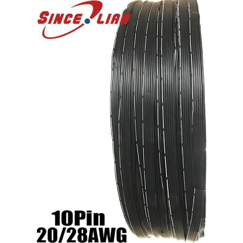 20 28AWG Parallel RC Power Cord 10core Silicone Cable Soft High Temperature Silicone Wire Parallel 10pin Tinned Copper Wire