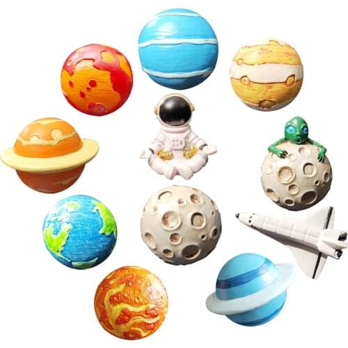 Kitchen 3D Fridge Magnets Resin Star Series Creative Astronaut Style Refrigerator Decoration Sticker Household Accessories