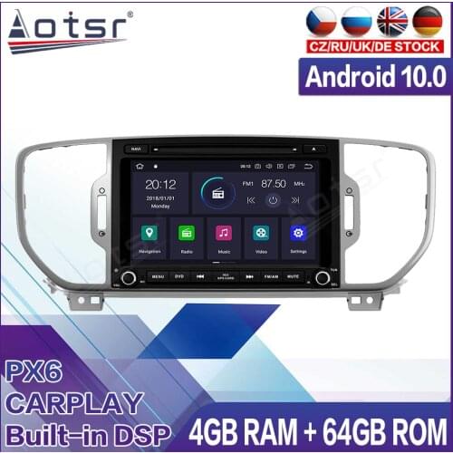 Android Radio Tape Recorder Video Car Multimedia Player Stereo For KIA Sportage 4 2016 2017 2018 2019 Head Unit GPS Navi No 2din