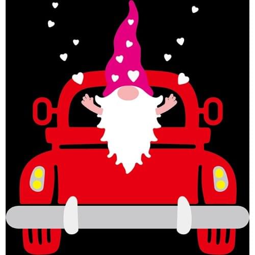 MEET HUANG Heart Gnome Car Scrapbooking Dies Metal Cutting Dies Stencils for DIY Album Paper Card Decorative Craft Die Cuts