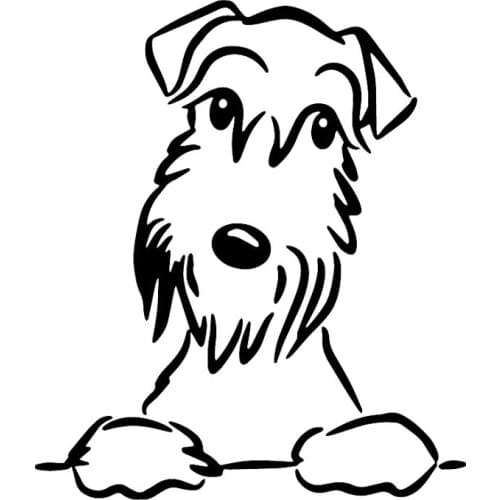 Fashion Cute Schnauzer Dog Car StickerDecal PVC Sunscreen Waterproof Sticker Decor Suitable for All Kinds of Car and Motorcycle