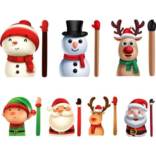 Windshield Wiper Decal Tags Christmas Rear Wiper Stickers Cute Santa Claus