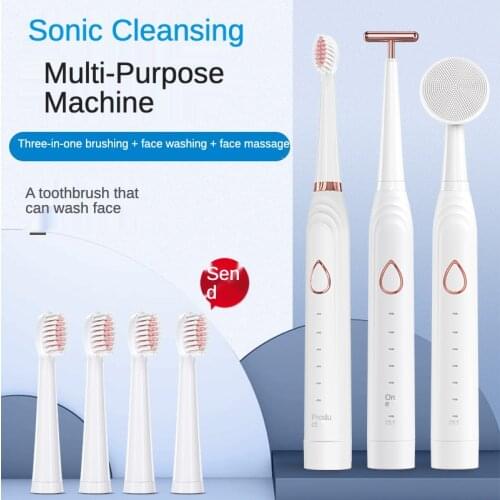 2021 New Electric Toothbrush Sonic Vibration 6 Files Adult Household Soft Fur USB Charging Children Electric Smart Toothbrush