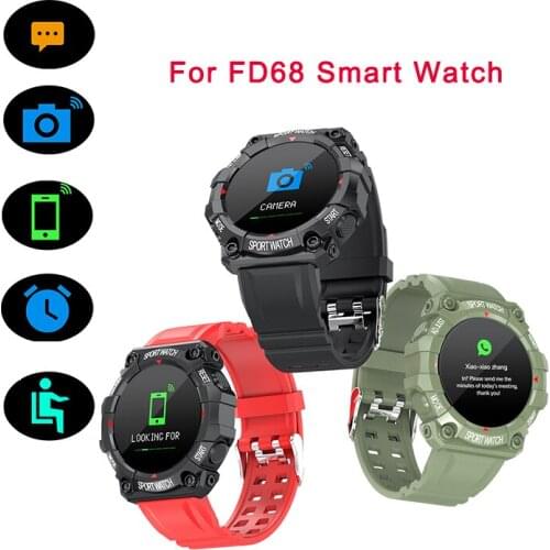 NEW TPU For FD68 Smart Watch Bluetooth Lightweight Wristband HD Waterproof Blood Pressure Monitor Skin-friendly Sport Watch 2021