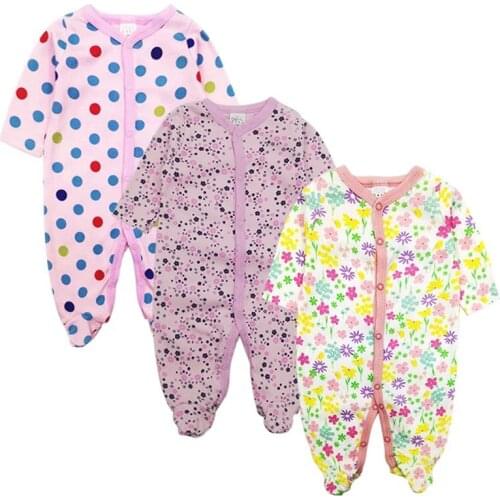 Newborn clothes Baby Girl Romper Full Sleeve soft Baby Boy Rompers 3 6 9 12 M 3 pcs/lot Baby Jumpsuit For Kids Boys Costumes