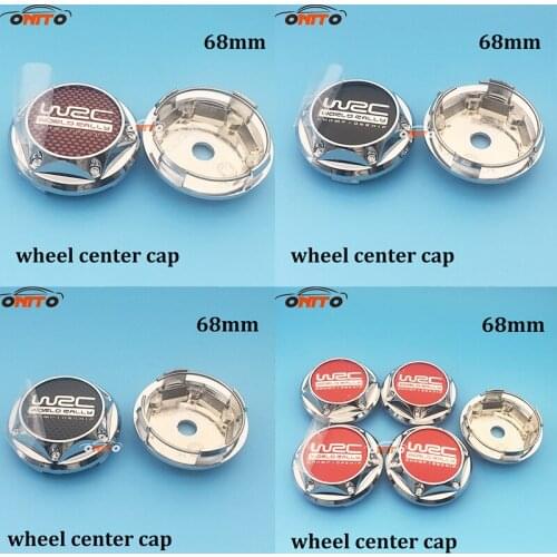 Wholesale 100pcs/lot 68mm Car center cap logo car wheel center hub cap emblem Dust-proof badge Sticker for WRC car styling