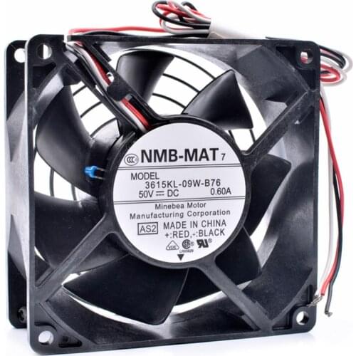 Original 3615KL-09W-B76 9cm 9038 92x92x38mm 50V 0.60A temperature control server cooling fan