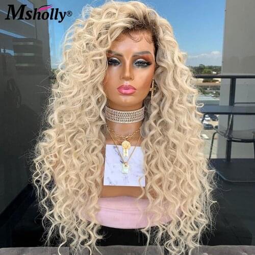 13x4 Orange Ginger Curly Human Hair Wig Ombre Platinum Blonde Lace Front Wig Human Hair Brazilian Transparent Lace Closure Wig