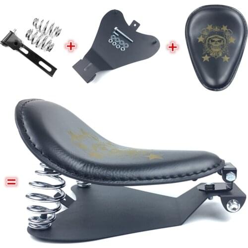 Motorcycle Solo Seat Spring Bracket Mounting Pan Base Kit For Harley 48 XL 883 1200 Honda Yamaha Kawasaki Chopper Bobber Custom