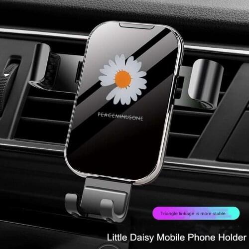 New arrival daisy series car mobile phone support cartoon car air outlet mirror glass snap type navigation frame cellphone holde