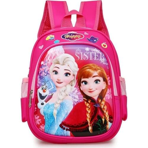 Disney Kindergarten schoolbag cartoon Elsa shoulder bag girl boy handbag baby children backpack kid Frozen schoolbag backpack