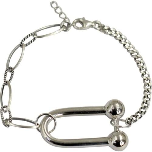 U-Shape Thick Chain Bracelet Fashion Vintage Punk Thick Chain Party Jewelry Gifts for Women