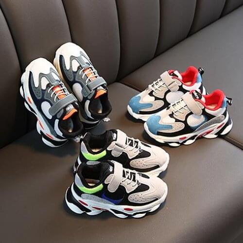 Spring Autumn Kids Boys Sports Shoes Casual Soft Baby Girls Running Shoes Mesh Breathable Children Sneakers Shoes EUR 26-36