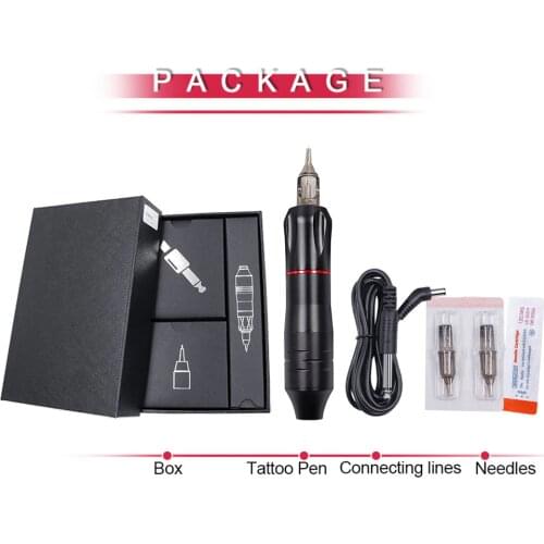 Rotary Tattoo Machine Pen w/Cartridge Needle Tattoo Gun Eyebrow Tattoo Machine Best for Micblading Tattoo Beginner Artist