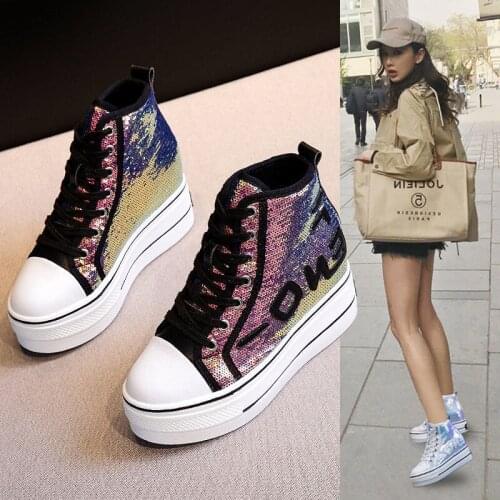 Women Shoes New Chunky Casual Shoes for Women Lace-Up Vulcanize Shoes Casual Fashion Shoes Platform Sneakers Basket