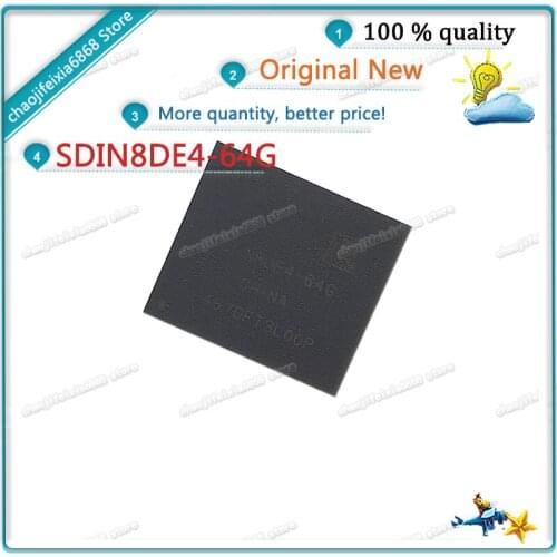 1pcs/lot! SDIN8DE4-64G SDIN8DE4 BGA-153 SDINADF4-64G SDINADF4 BGA153 ball EMMC 4.5 64GB font chip NEW ORIGINAL
