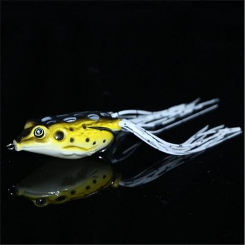 1pcs 4cm 6g High Quality Soft Silicon Bait Topwater Simulation Frog Fishing Lure Treble Hooks Artificial Set Sea Swim Bait