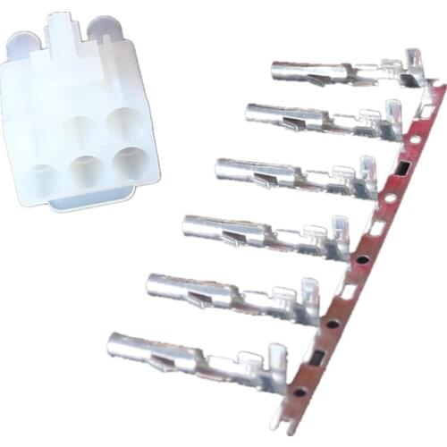 10pcs 6 PIN DC POWER CABLE SOCKET PLUG CONNECTOR For ICOM KENWOOD FT-840 FT-847 FT-857 FT-890 FT-897 FT-920 HF Radio Accessories