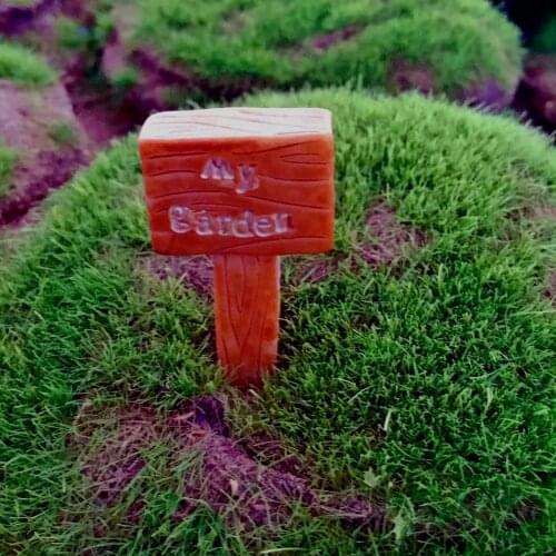 10pc Mini Micro Landscape Ornaments English Alphabet Flower Succulent Potted Flower Pot Decoration Craft Resin Painted Signboard