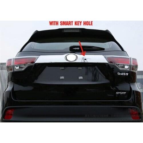 2014 2015 FOR toyota HIGHLANDER KLUGER CHROME REAR BOOT DOOR TRUNK LID COVER TRIM STYLING TAILGATE GARNISH