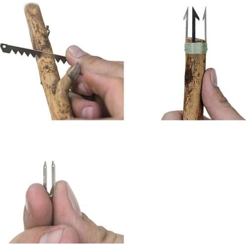 50%HOT Outdoor Multifunctional Stainless Steel Survival Tool Fishing Hook Card for Camping