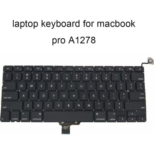 A1278 keyboard backlight for MacBook Pro MD314 MD101 MC374 MC700 MC724 MB990 US English black notebook keyboards new works