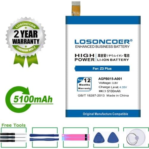 LOSONCOER 4900mAh AGPB015-A001 Battery For Sony Xperia Z3+ Dual Z4 Z3 Neo SO-03G C5 Ultra Z3 Plus E5506 E5563 E5553 E5533 E6553