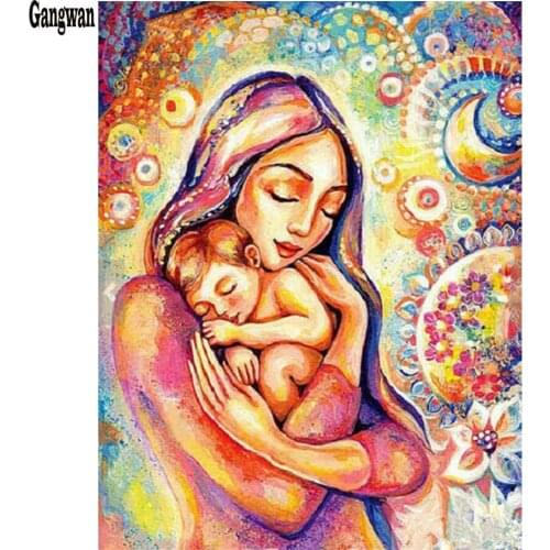 5D DIY Diamond Painting mom baby Cross Stitch rhinestones painting square/round diamond Embroidery wall sticker decoration