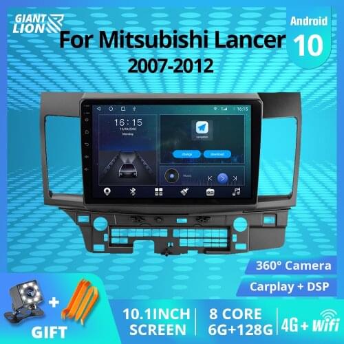 2DIN Android 10 Car Radio For Mitsubishi Lancer 2007-2012 GPS Navigation Stereo Receiver Car Multimedia Player DSP Car Video IGO