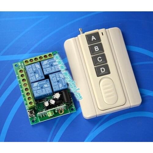 DC 12V 4CH RF Wireless Remote Control System For Garage Doors /Window / Auto Door Smart home controller /radio receiver