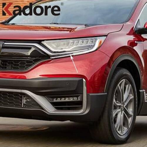 For Honda CRV CR-V 2020 2021 Carbon Fiber Front Grill Grille Cover Trim Decorative Frame Molding Strip Car Styling Accessories