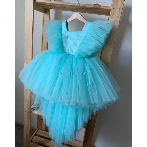 Toddler Baby Girl Tulle Flower Dress Party Gown Bridesmaid Kids Dress Christmas Party Dress Photography Props 1-12Y