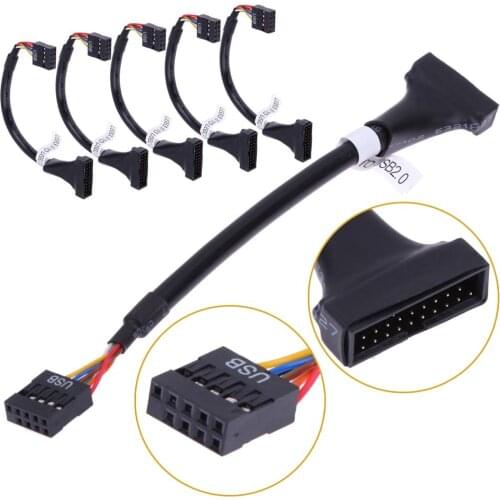 1/2/5pcs/Set USB 3.0 20 Pin Male to USB 2.0 9 Pin Motherboard Female Cable USB Converter Adapter for cd-rom /floppy drive panel