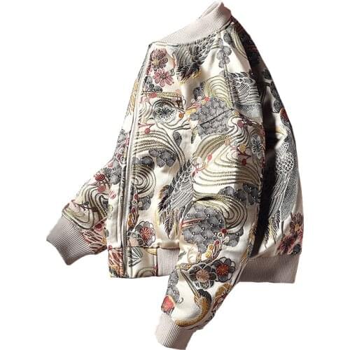 Embroidered Jacket 2020 New Fashion Stand Collar Jacket Boutique plus Size Mens Hip Hop casual Mens Jacket 5X Bohemian style