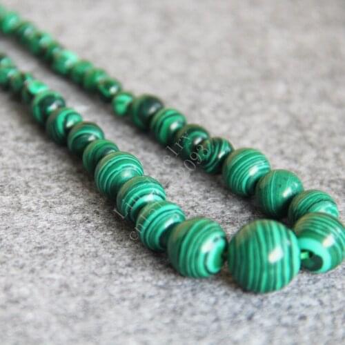 Fashion Charming 6-14mm Natural Stone Green Peacock Necklacewomen Girls Banquet Wedding Christmas Gift Jewelry Wholesale 18inc