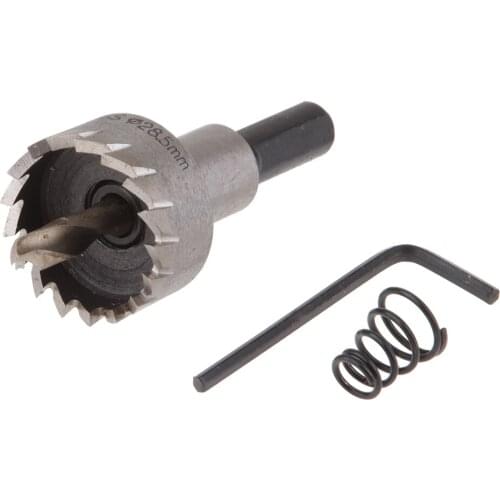 28.5mm Hole Saw Carbide Tip High Speed Steel Drill Bits Kit for Metal Wood