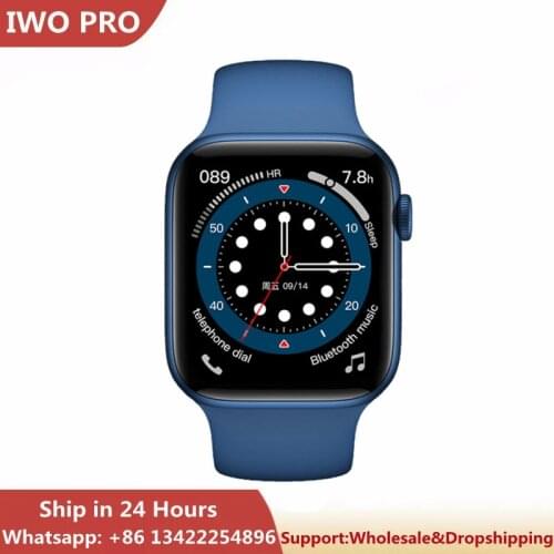 New W56 IWO 13 PRO Smart Watch 2021 44MM/40MM Series 6 1.75'' Display Wireless Charger Heart Rate ECG IP68 Waterproof Smartwatch