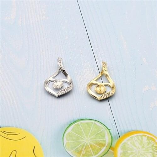 Wholesale Pendant Base Mountings Findings Jewelry Settings Parts for Pearls Beads Stones Crystal Agate Coral, 10pcs/lot