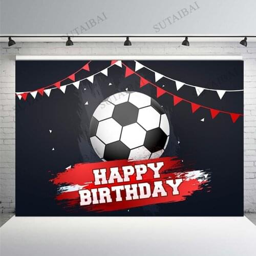 Custom Football Theme Photography Backdrop Baby Children Birthday Party Photographic Photo Studio Backdrop Photocall Prop