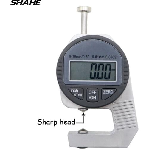 Portable Large LCD Electronic Thickness Gauge Mini 0.01 mm Digital Thickness Gauge Meter 0-12.7 mm With Pointer Head