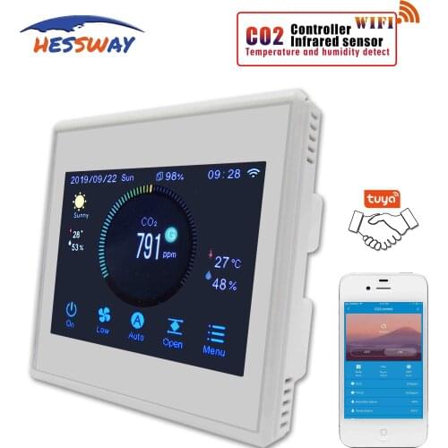 RS485&MODBUS Adjust Fan 3 Speed Room CO2 Controller for Temperature and Humidity Detection