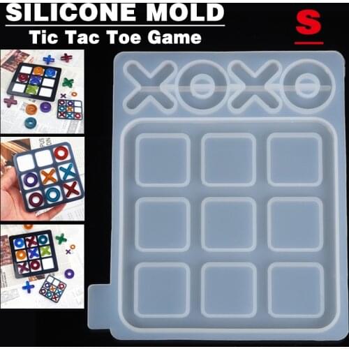 DIY Tic Tac Toe Game and X O Silicone Mold Epoxy Resin Mold Jewelry Making Classic Game Fun Resin Mold Kit