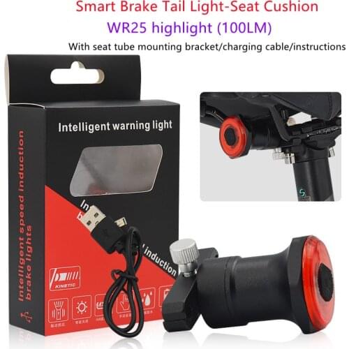 Bicycle Mountain Bike Light Auto Brake Waterproof Lndicator USB Charging LED Night Riding Tail Light Accessories