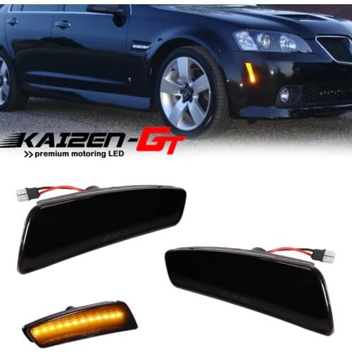 Smoked Lens Amber LED Car Front Side Fender Lights Turn Signal Light For 2008-2009 Pontiac G8 GT GXP Front Side Marker Light 12V