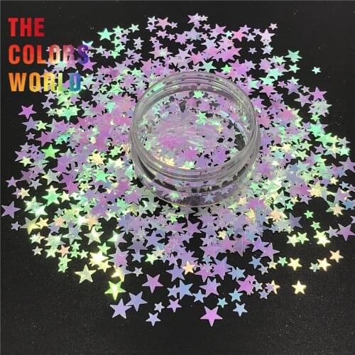 TCT-436 Star Mix Pearlescent Iridescent Nail Glitter Nail Art Decoration Body Art Tumbler DIY Accessories Festival Supplier
